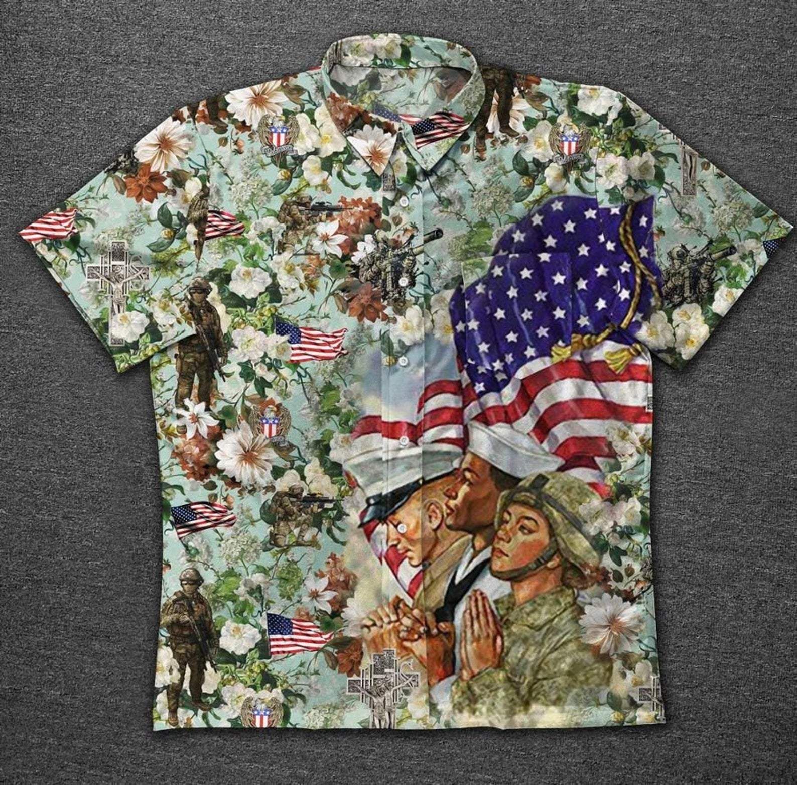 Felacia [Hawaii Shirt] US Veteran Proud Unisex Hawaiian Aloha Shirts-ZX2016